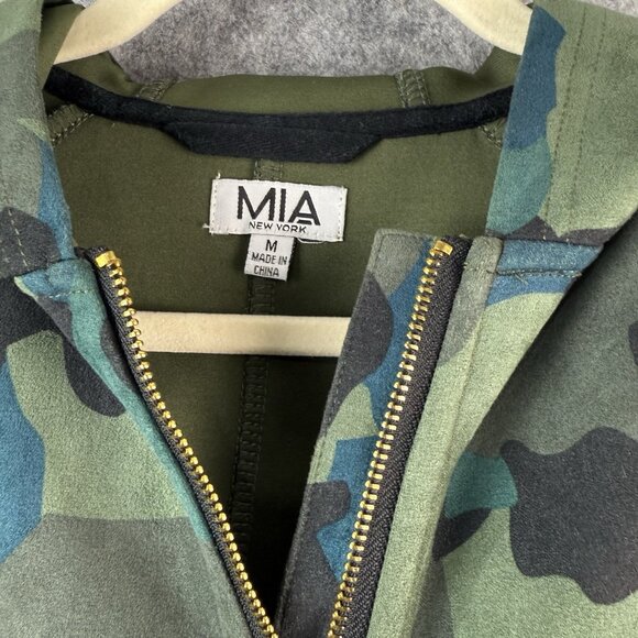 MIA New York High End Girls Fashion‎ Camo Cape Size M Full Zip Hooded - Picture 5 of 9